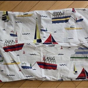 POTTERY BARN KIDS Sailboats Ocean Nautical Boats Standard ONE pillowcase 20 X 30